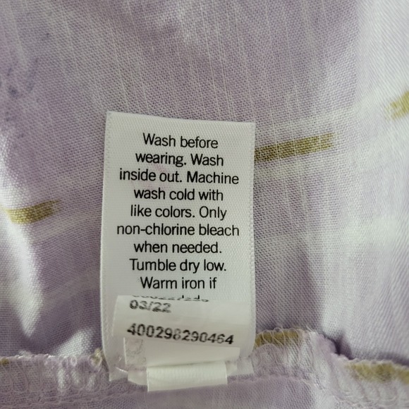 Sonoma Lavender Ikat Tiered Maxi Dress Womens L Cotton Boho Flowy A-Line Summer - Picture 9 of 10